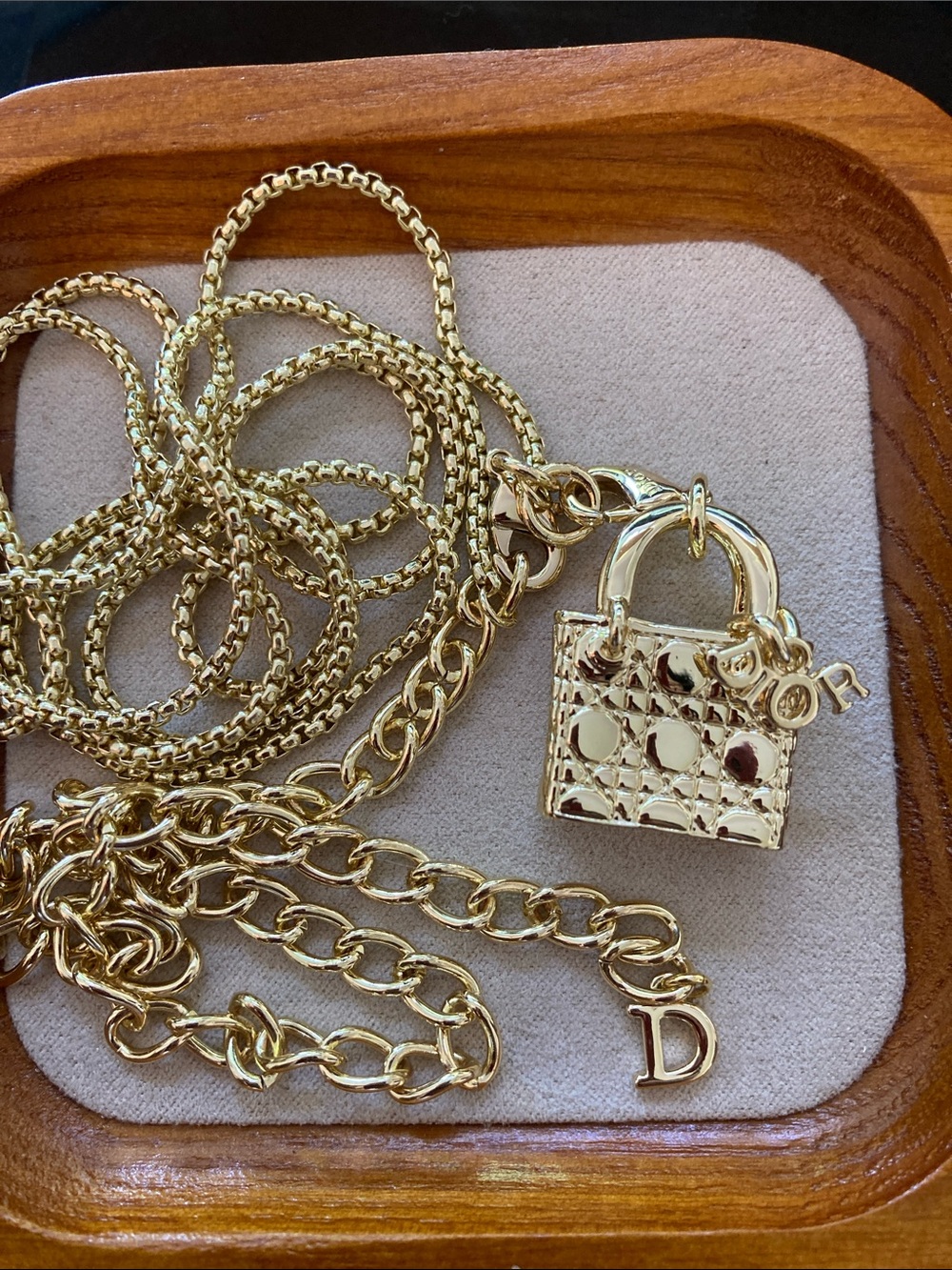 Dior Gold Chain Waist Belt with Padlock Charm - Picture 3 of 5